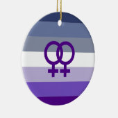 Butch Lesbische Liefde WLW Pride Keramisch Ornament (Rechts)