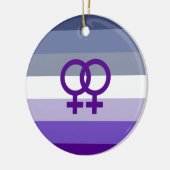 Butch Lesbische Liefde WLW Pride Keramisch Ornament (Links)
