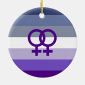 Butch Lesbische Liefde WLW Pride Keramisch Ornament (Achterkant)