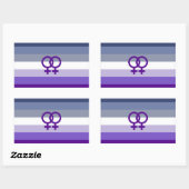 Butch Lesbische Liefde WLW Pride Rechthoekige Sticker (Vel)