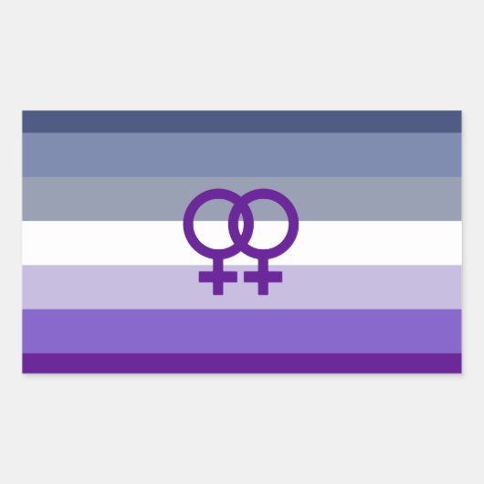 Butch Lesbische Liefde WLW Pride Rechthoekige Sticker (Voorkant)