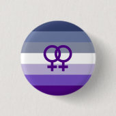 Butch Lesbische Liefde WLW Pride Ronde Button 3,2 Cm (Voorkant)