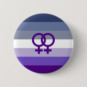 Butch Lesbische Liefde WLW Pride Ronde Button 5,7 Cm (Voorkant)