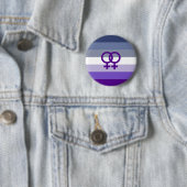 Butch Lesbische Liefde WLW Pride Ronde Button 5,7 Cm (In situ)
