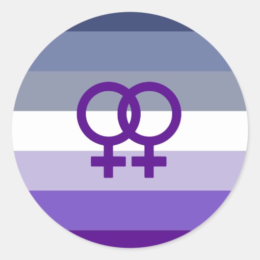 Butch Lesbische Liefde WLW Pride Ronde Sticker (Voorkant)