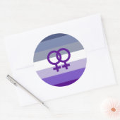 Butch Lesbische Liefde WLW Pride Ronde Sticker (Envelop)