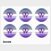 Butch Lesbische Liefde WLW Pride Ronde Sticker (Vel)