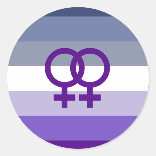 Butch Lesbische Liefde WLW Pride Ronde Sticker (Voorkant)