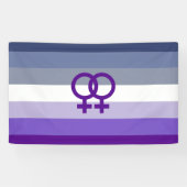 Butch Lesbische Liefde WLW Pride Spandoek (Horizontaal)