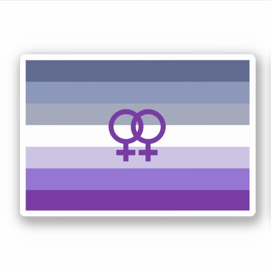 Butch Lesbische Liefde WLW Pride Sticker (Voorkant)