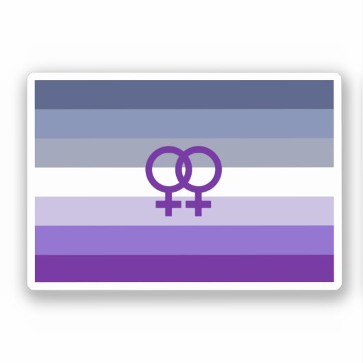 Butch Lesbische Liefde WLW Pride Sticker (Voorkant)