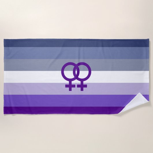Butch Lesbische Liefde WLW Pride Strandlaken (Voorkant)