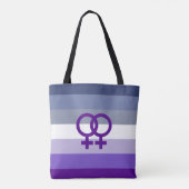 Butch Lesbische Liefde WLW Pride Tote Bag (Achterkant)