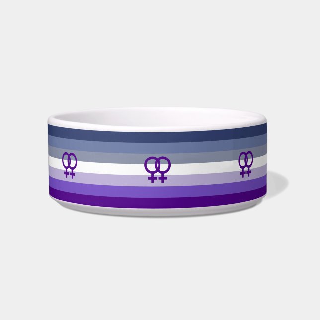 Butch Lesbische Liefde WLW Pride Voerbakje (Voorkant)