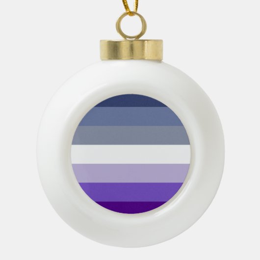 Butch Lesbische Pride Vlag Keramische Bal Ornament (Voorkant)