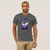 Butch Lesbische Trots Vuist T-shirt (Voorkant volledig)