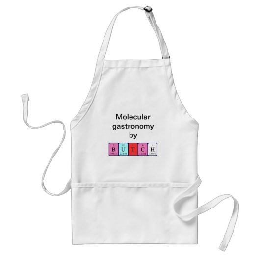 Butch periodieke table name apron standaard schort (Voorkant)