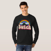 Butch Rainbow Butches Femme Lesbian Pride Tomboy Q T-shirt (Voorkant volledig)