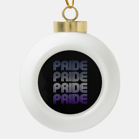 Butch Retro Pride Keramische Bal Ornament (Voorkant)
