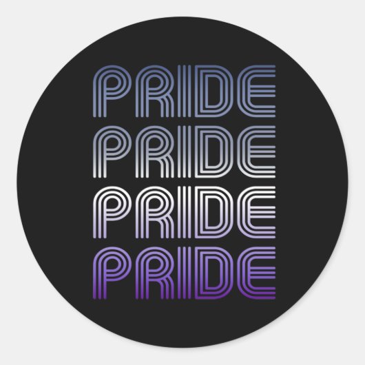 Butch Retro Pride Ronde Sticker (Voorkant)