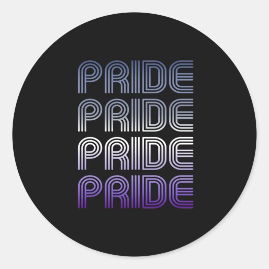 Butch Retro Pride Ronde Sticker (Voorkant)
