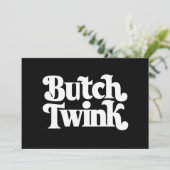 Butch Twink LGBTQ Pride Maand Kaart (Staand voorkant)