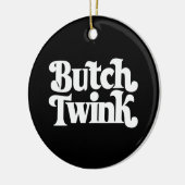 Butch Twink LGBTQ Pride Maand Keramisch Ornament (Links)