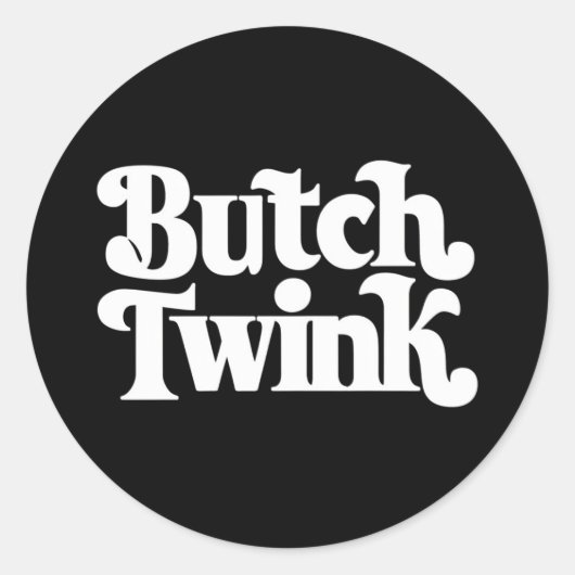 Butch Twink LGBTQ Pride Maand Ronde Sticker (Voorkant)