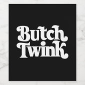 Butch Twink LGBTQ Pride Maand Wijn Etiket (Enkel label)