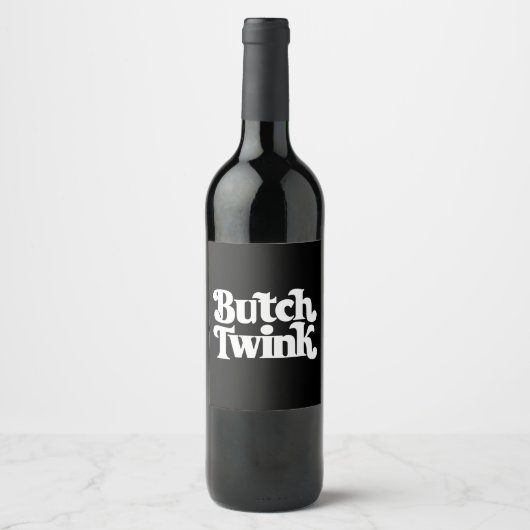 Butch Twink LGBTQ Pride Maand Wijn Etiket (Voorkant)