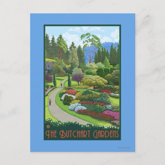 Butchart Gardens - Brentwood Bay Briefkaart (Voorkant)