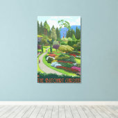 Butchart Gardens - Brentwood Bay Canvas Afdruk (Insitu (Houten vloer))