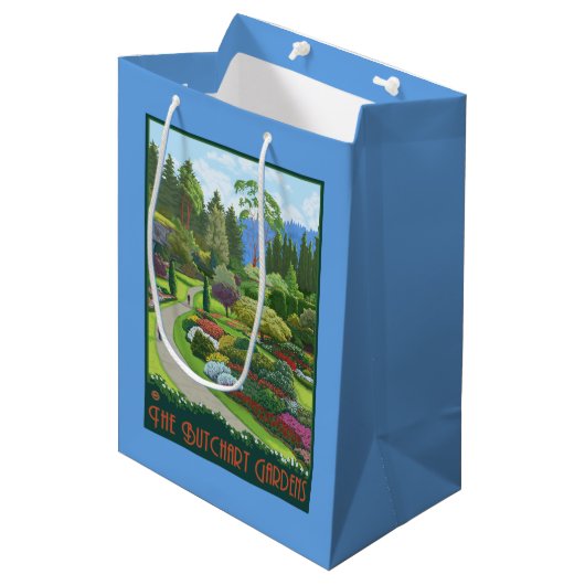 Butchart Gardens - Brentwood Bay Medium Cadeauzakje (Voorkant Gekanteld)
