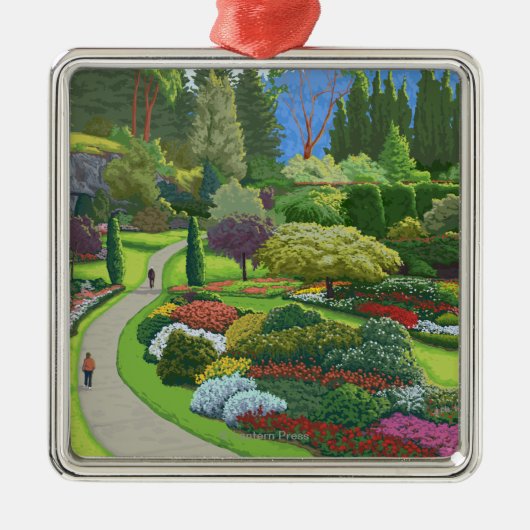 Butchart Gardens - Brentwood Bay Metalen Ornament (Voorkant)