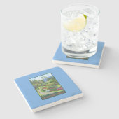 Butchart Gardens - Brentwood Bay Stenen Onderzetter (Zijkant)