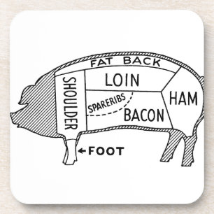 Butcher Chart Pig Bier Onderzetter