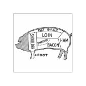 Butcher Chart Pig Rubberstempel (Afrduk)