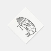 Butcher Chart Pig Servet (Hoek)