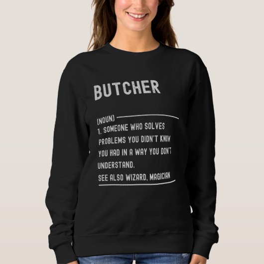 Butcher Definition Shirts Funny Job Title (Voorkant)