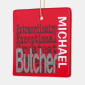 Butcher Extraordinaire CUSTOM Keramisch Ornament (Links)