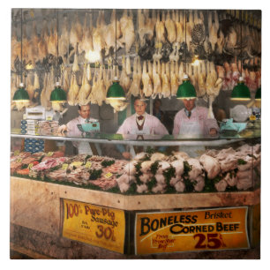 Butcher - Gekookt op kip 1931 Tegeltje