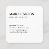 Butcher Knife Monogram Vierkante Visitekaartje (Achterkant)