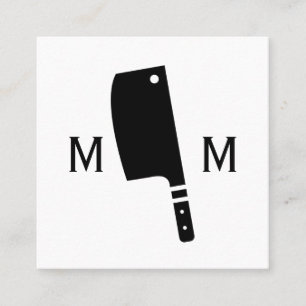 Butcher Knife Monogram Vierkante Visitekaartje