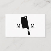 Butcher Knife Monogram Visitekaartje (Voorkant)
