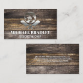 Butcher Knives Animals Logo | Metaal Hout BBQ Visitekaartje (Voorkant / Achterkant)