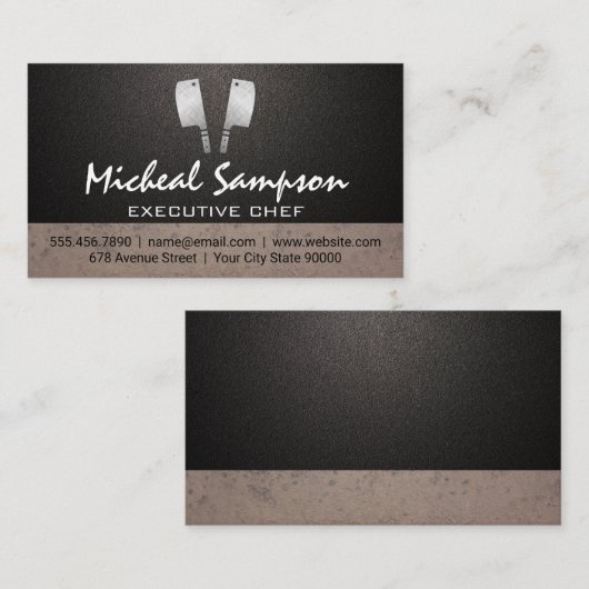 Butcher Knives | Chef Visitekaartje (Voorkant / Achterkant)