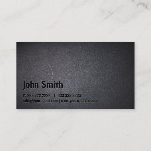 Butcher Modern Bold Text Elegant Dark Minimalist Visitekaartje (Achterkant)