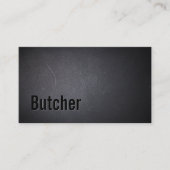 Butcher Modern Bold Text Elegant Dark Minimalist Visitekaartje (Voorkant)
