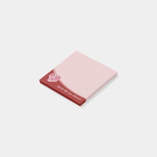 Butcher Post-IT notities op donkerrode achtergrond Post-it® Notes (Schuin)