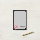 Butcher Post-IT notities op zwarte achtergrond Post-it® Notes (Op bureau)